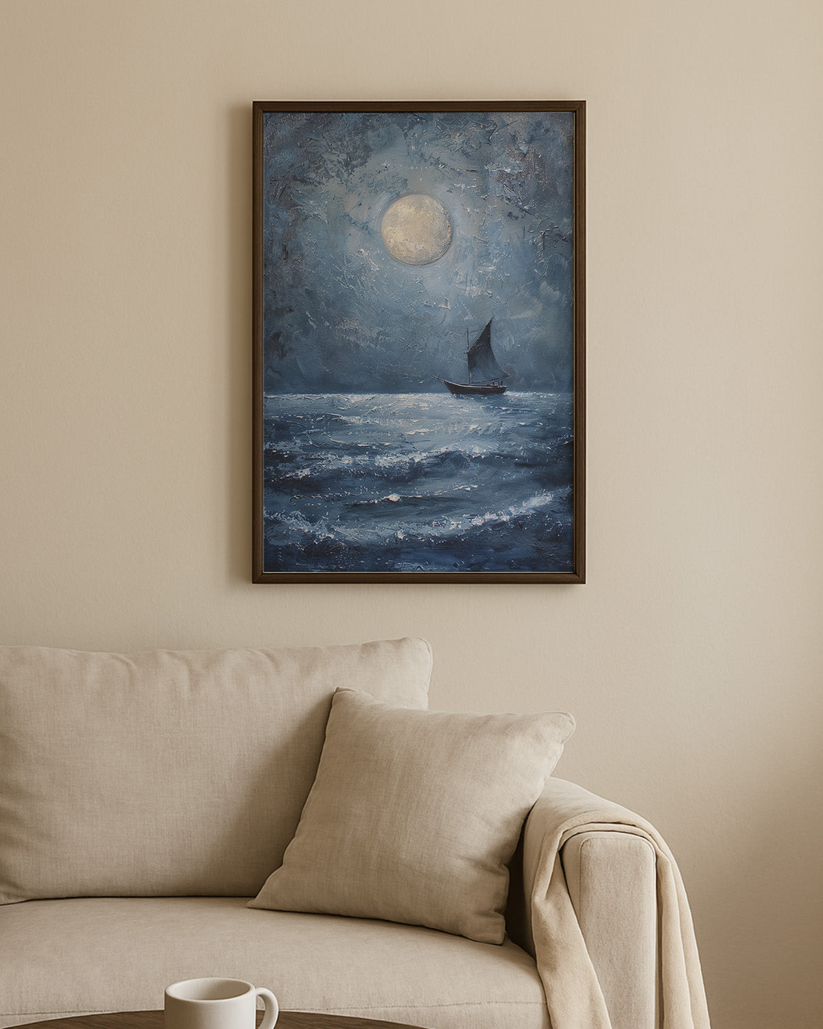 Moonlit Arabian Waves