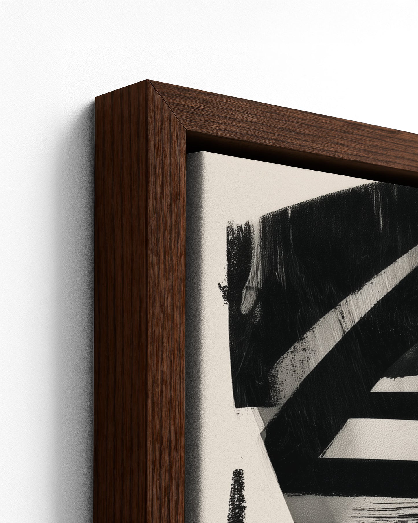 Relief - Dark Wood Framed Canvas Detail