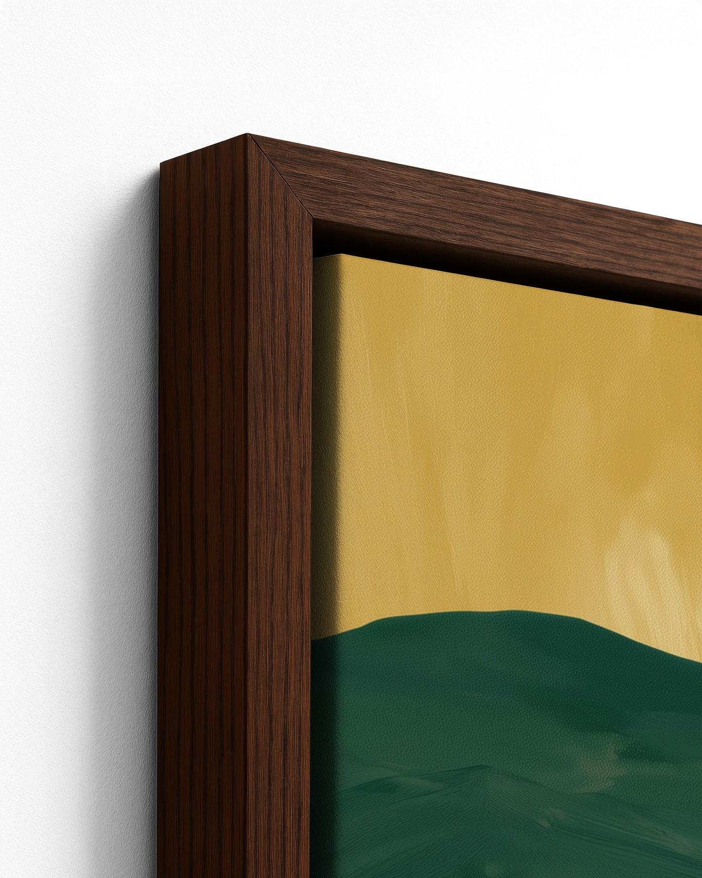 Walk Good - Dark Wood Framed Canvas Detail