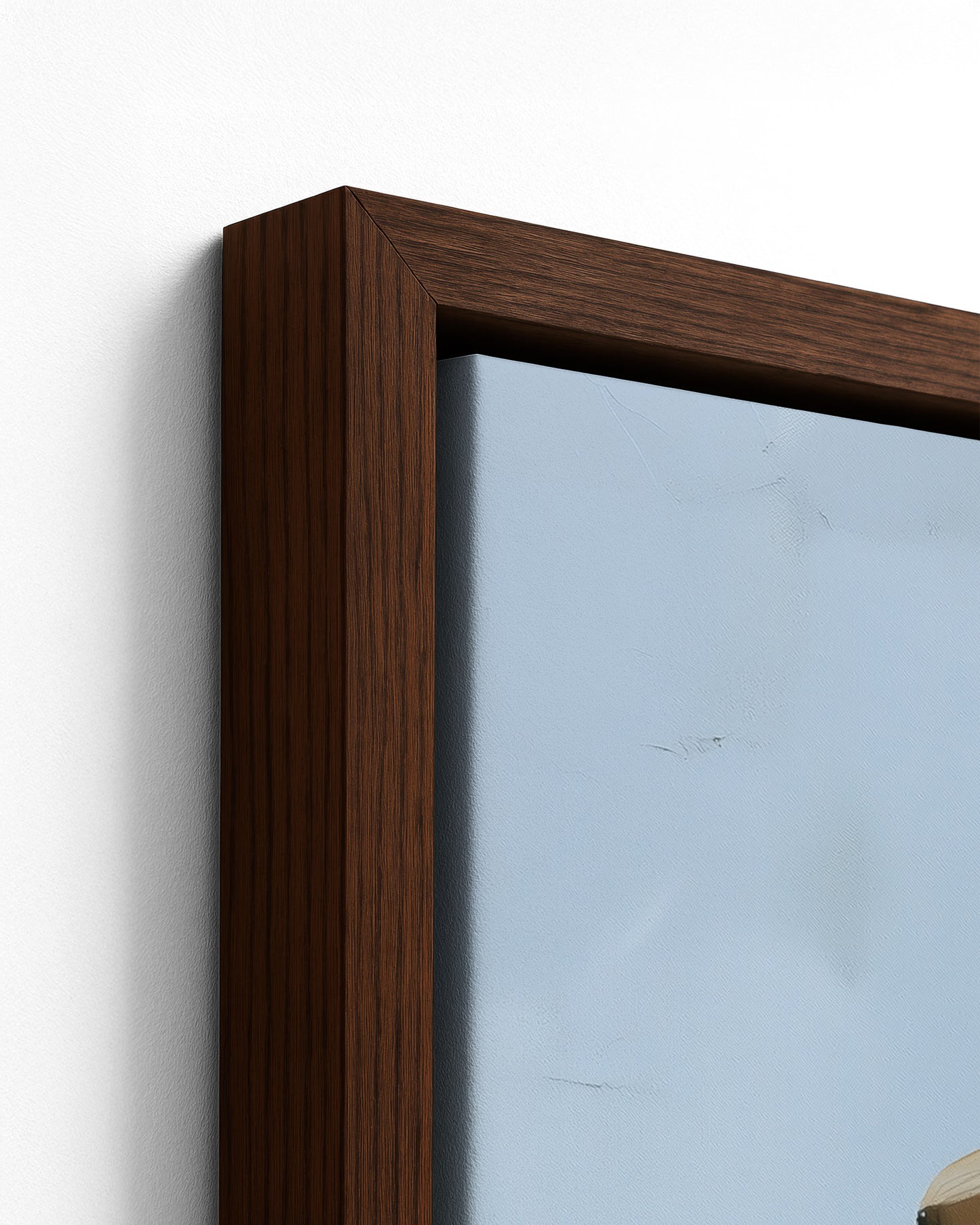 Sister Sea - Dark Wood Framed Canvas Detail