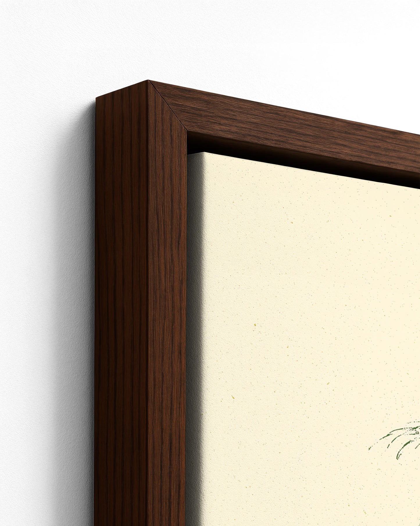 The Coconut Palm - Dark Wood Framed Canvas Detail