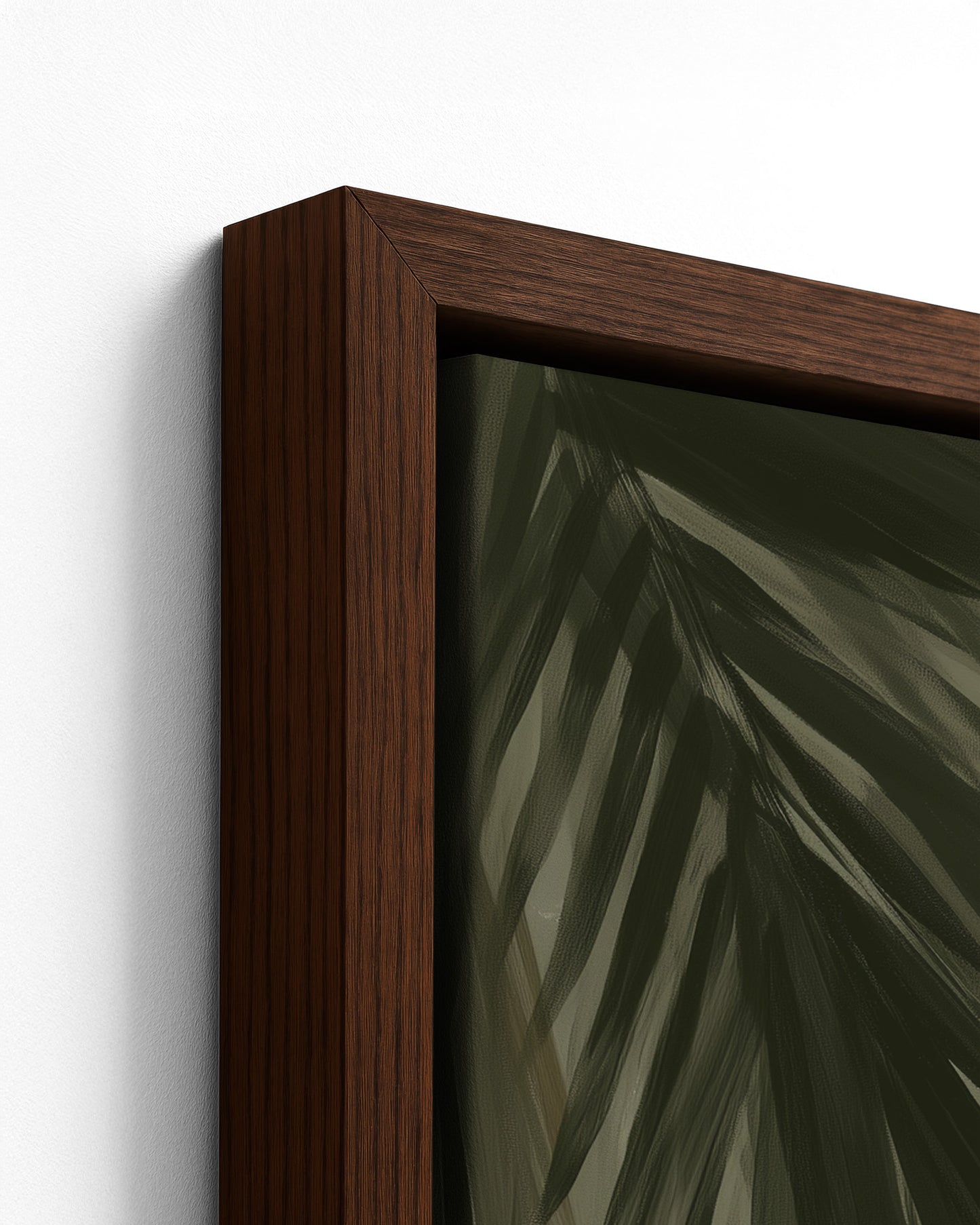 River Rest - Dark Wood Framed Canvas Detail