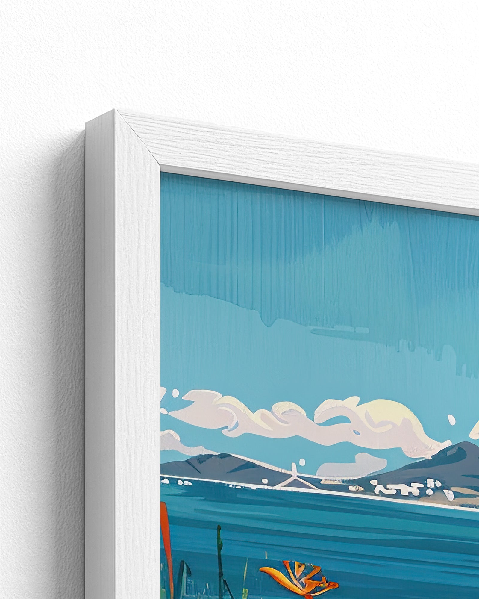 white frame