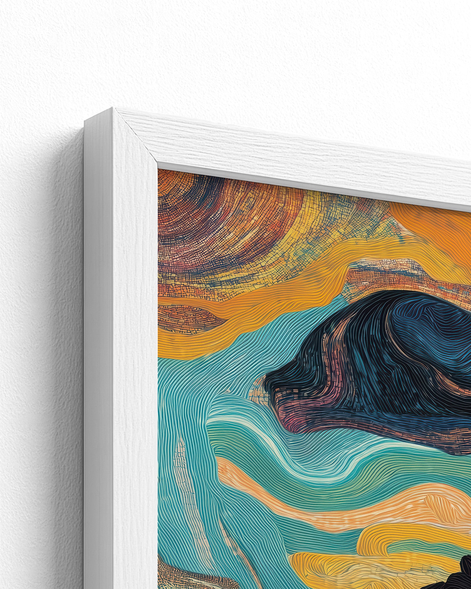 white frame