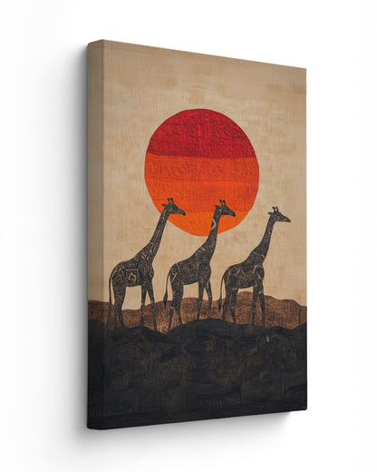 Giraffes at Sunrise