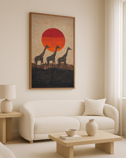 Giraffes at Sunrise