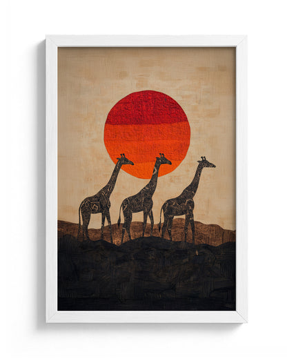 Giraffes at Sunrise