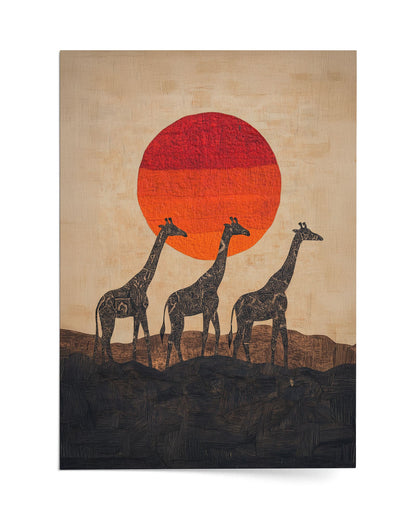 Giraffes at Sunrise