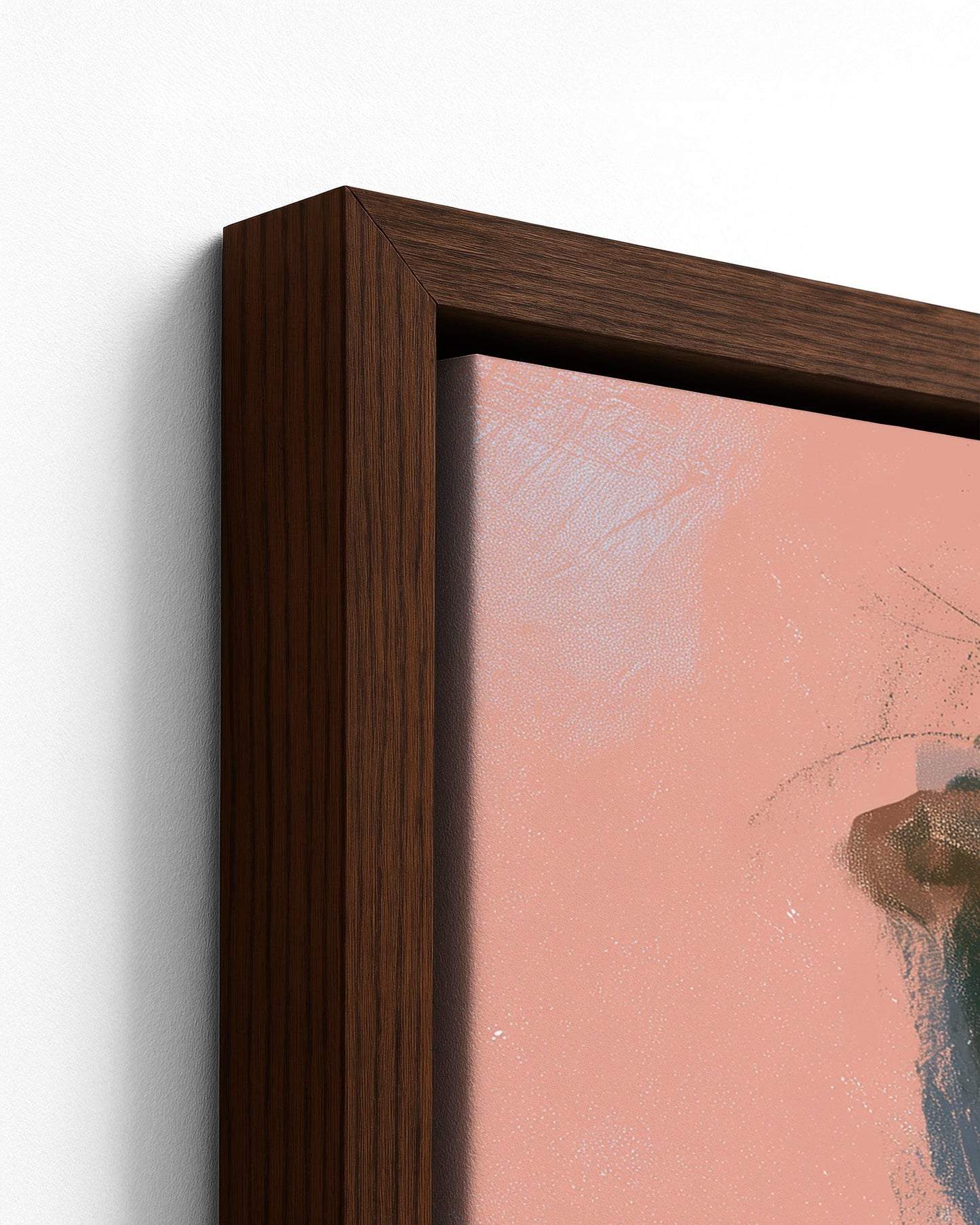 Adornment - Dark Wood Framed Canvas Detail