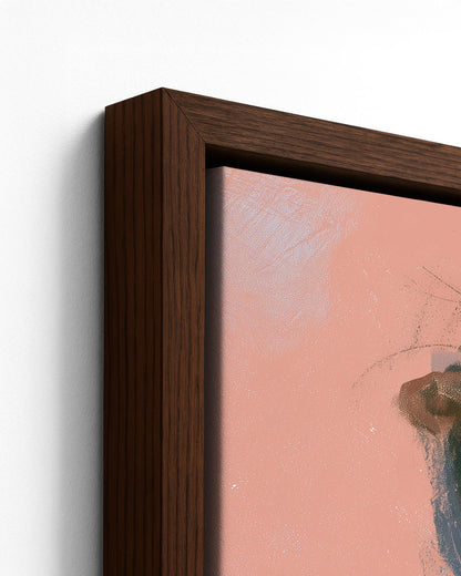Adornment - Dark Wood Framed Canvas Detail