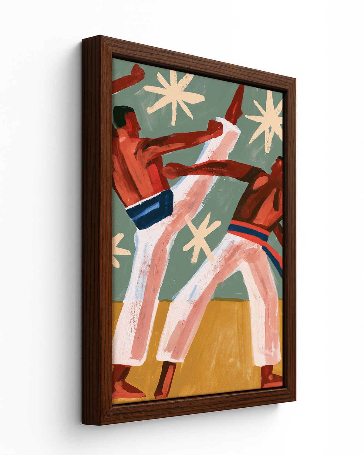 Capoeira - Black Framed Canvas