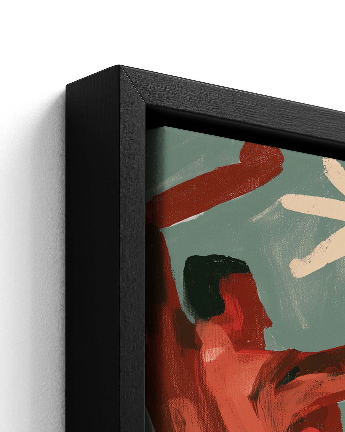 Capoeira - Black Framed Canvas Detail