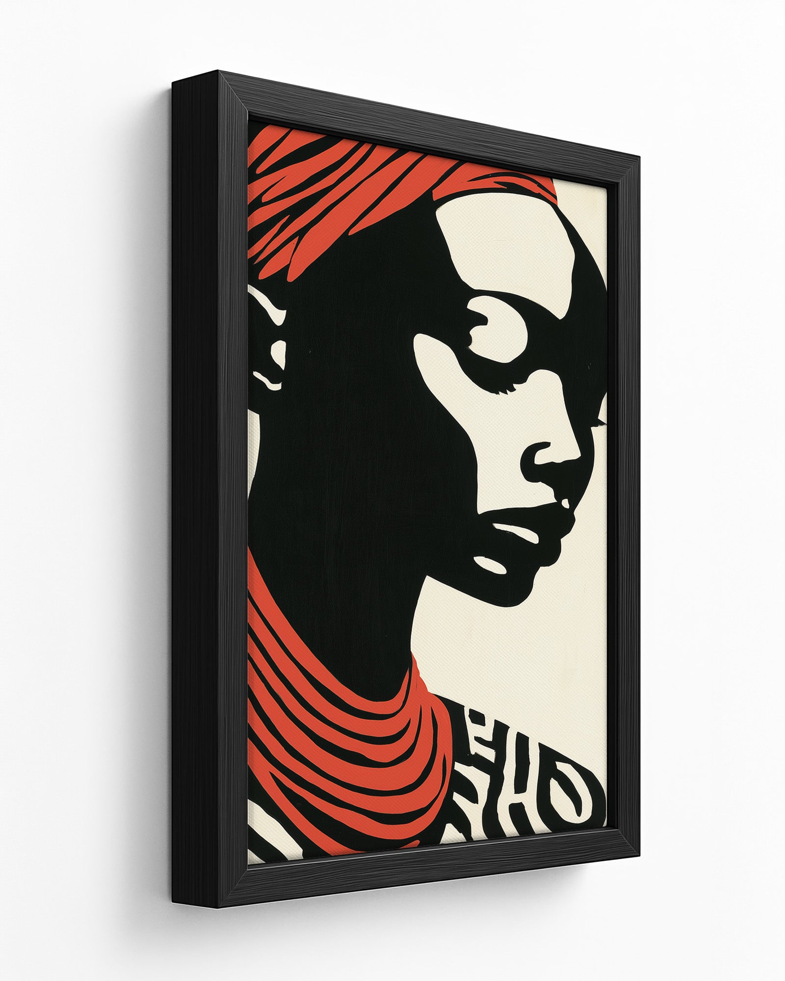 Coral Crown - Dark Wood Framed Canvas