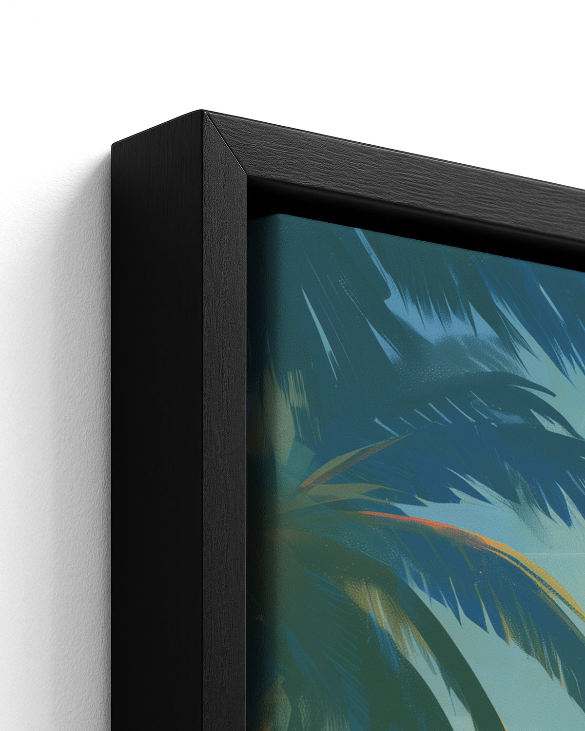 Dawn Catch - Black Framed Canvas Detail