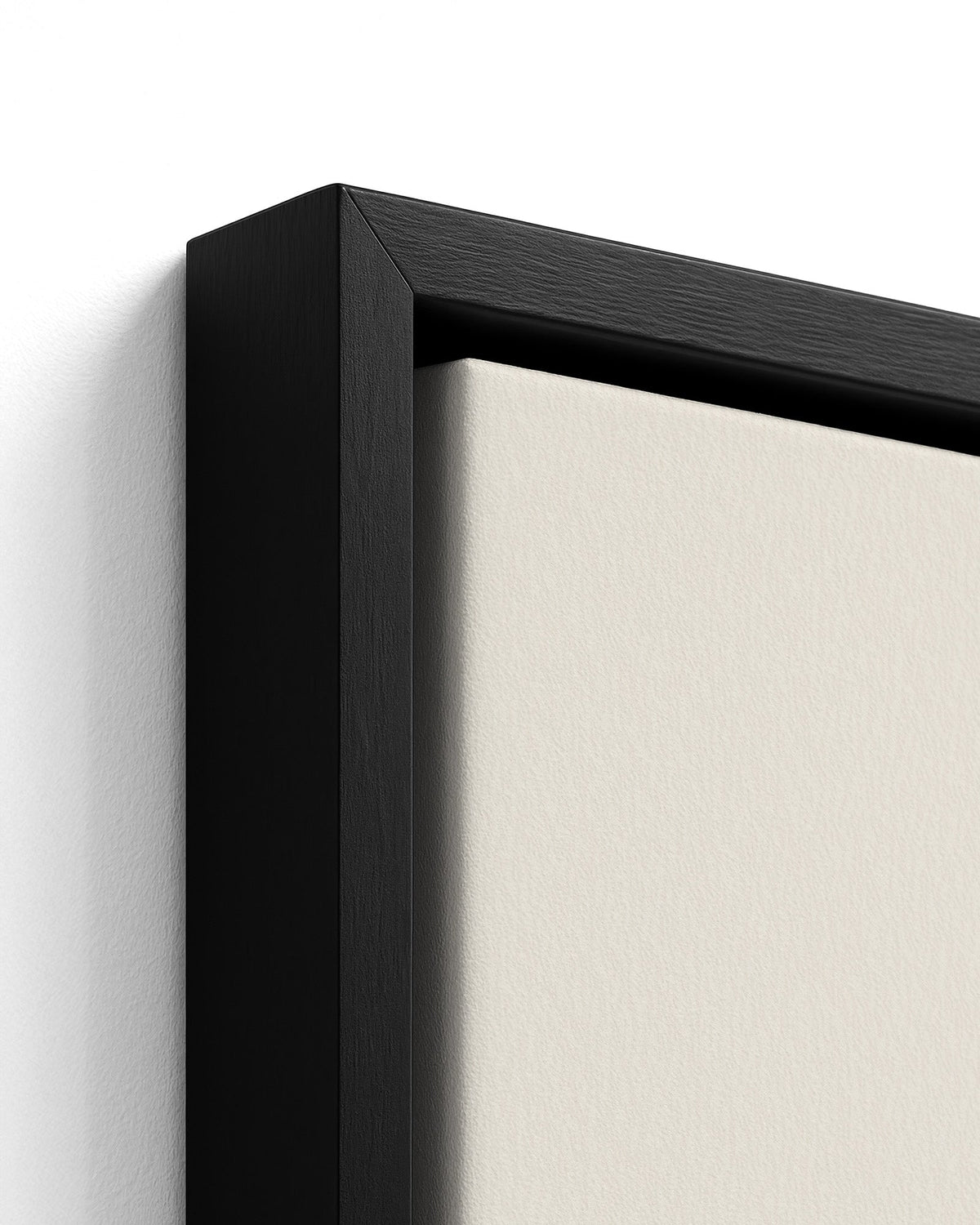 Dressed in White - Black Framed Canvas Detail