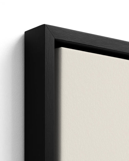 Dressed in White - Black Framed Canvas Detail