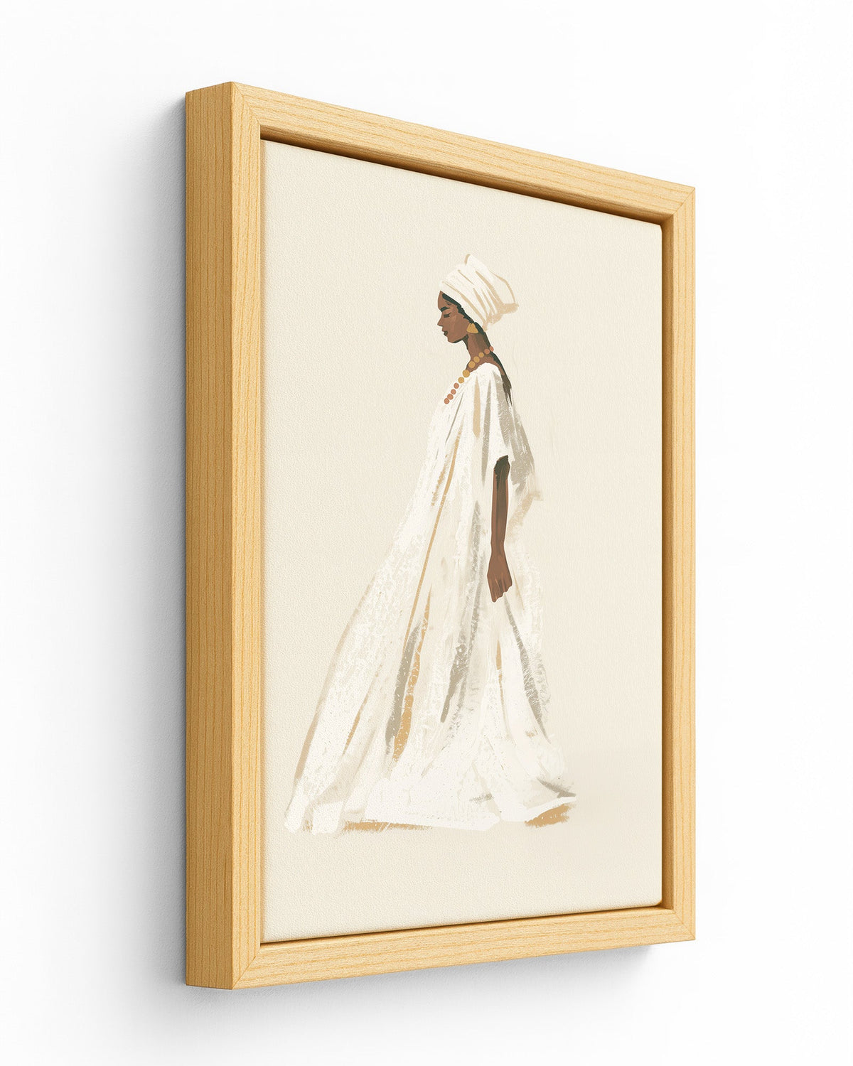 Dressed in White - Wood Framed Canvas