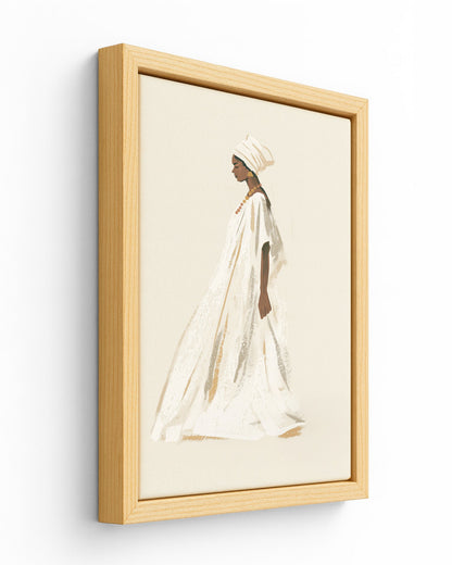 Dressed in White - Wood Framed Canvas