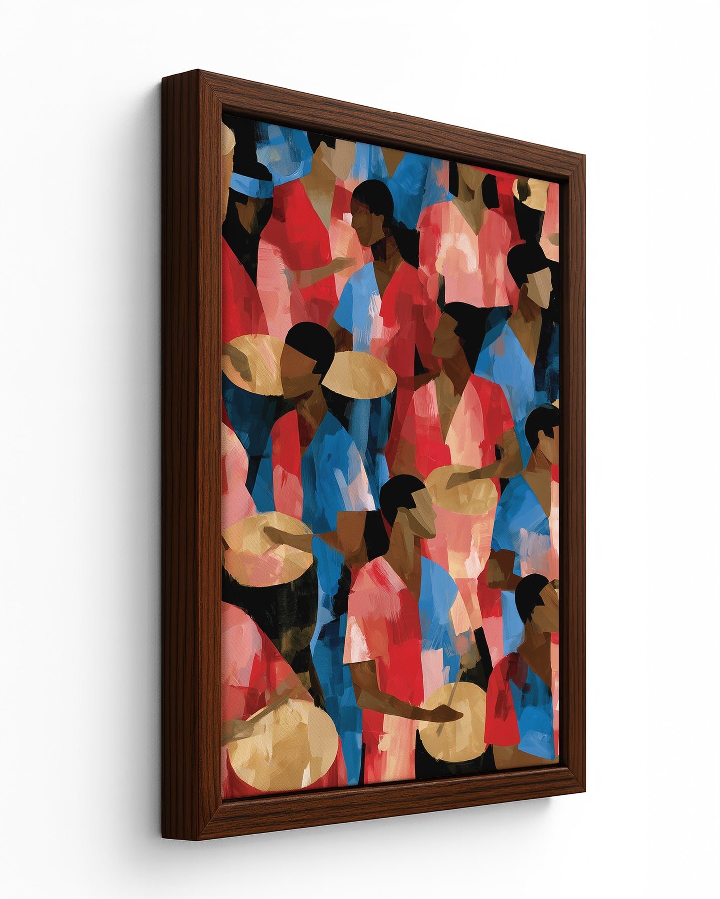Drumbeat - Black Framed Canvas