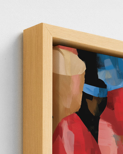 Drumbeat - Wood Framed Canvas Detail