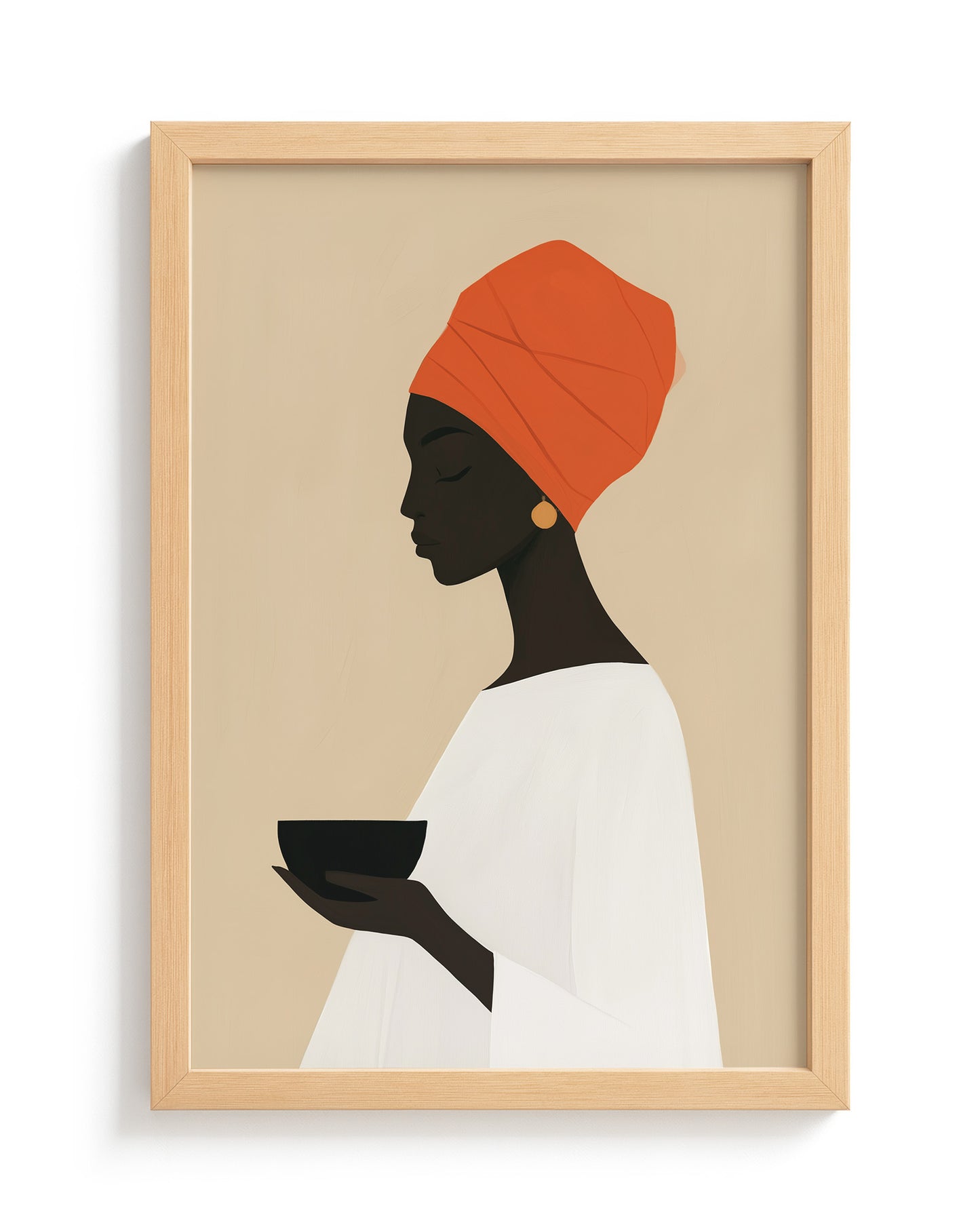 Earthenware - Wood Frame