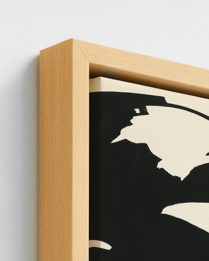 Ejima - Wood Framed Canvas Detail