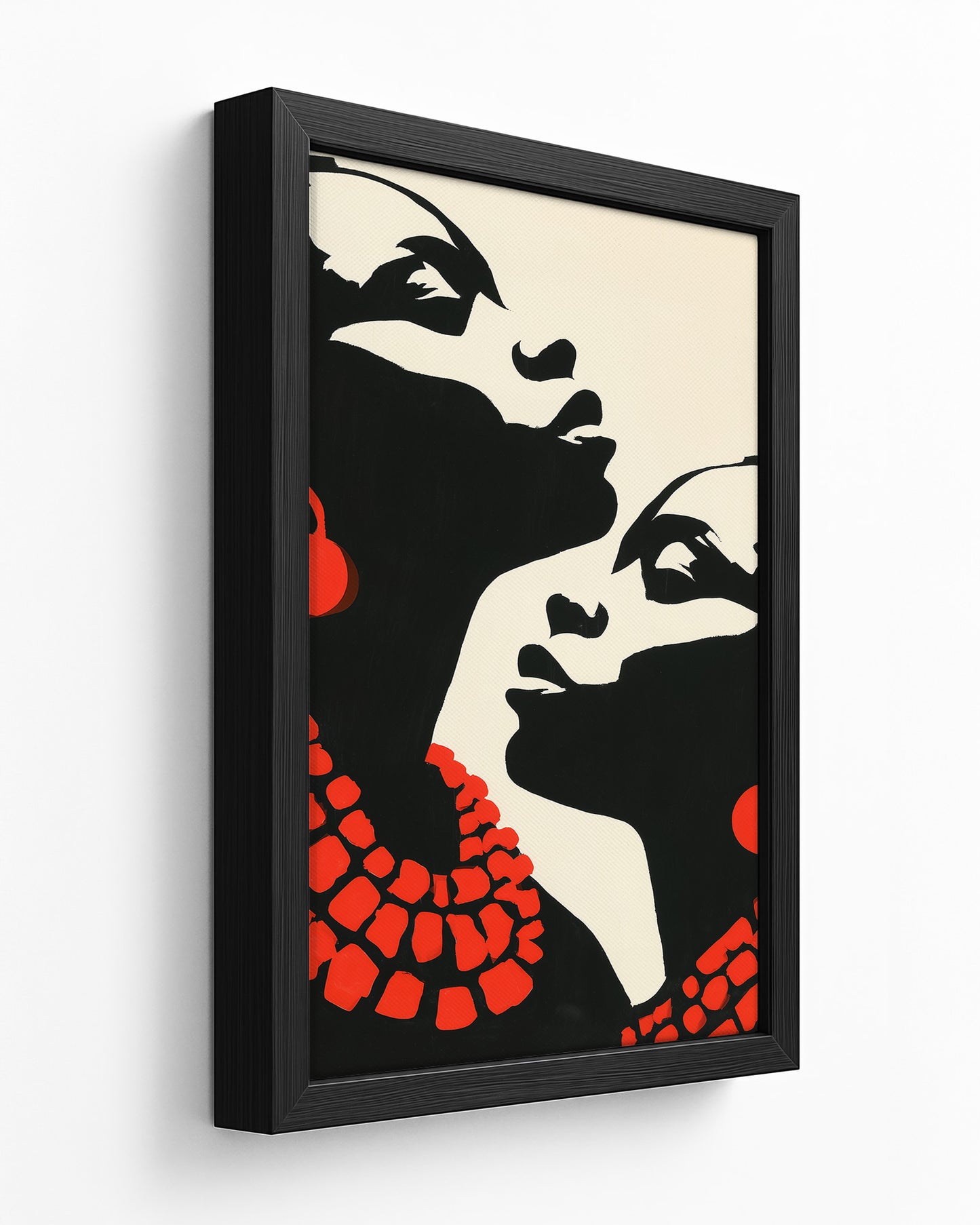 Ejima - Dark Wood Framed Canvas