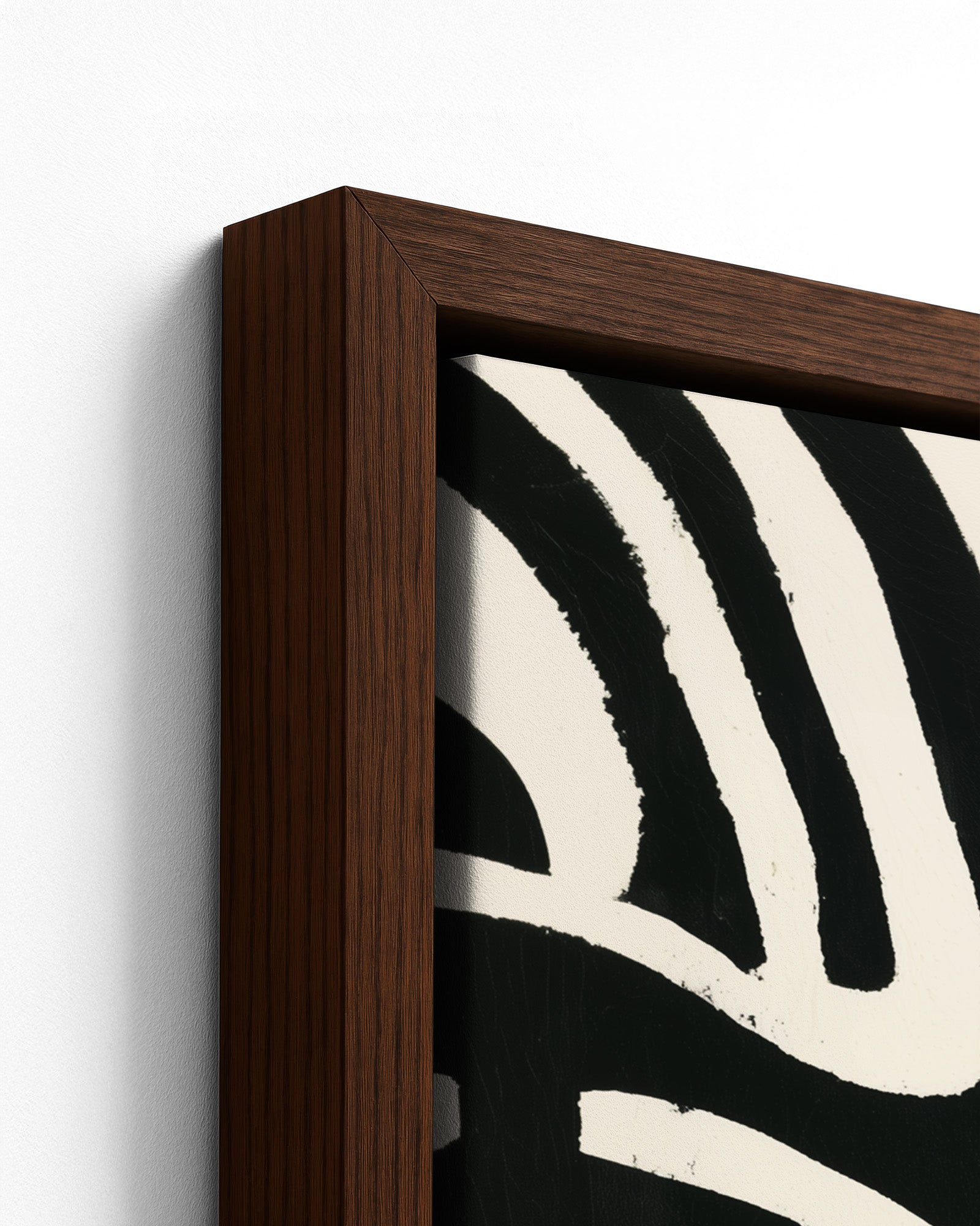 Emergence - Dark Wood Framed Canvas Detail