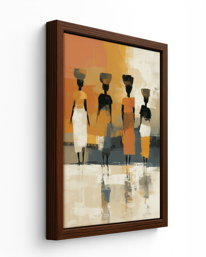 Evening Stream - Black Framed Canvas