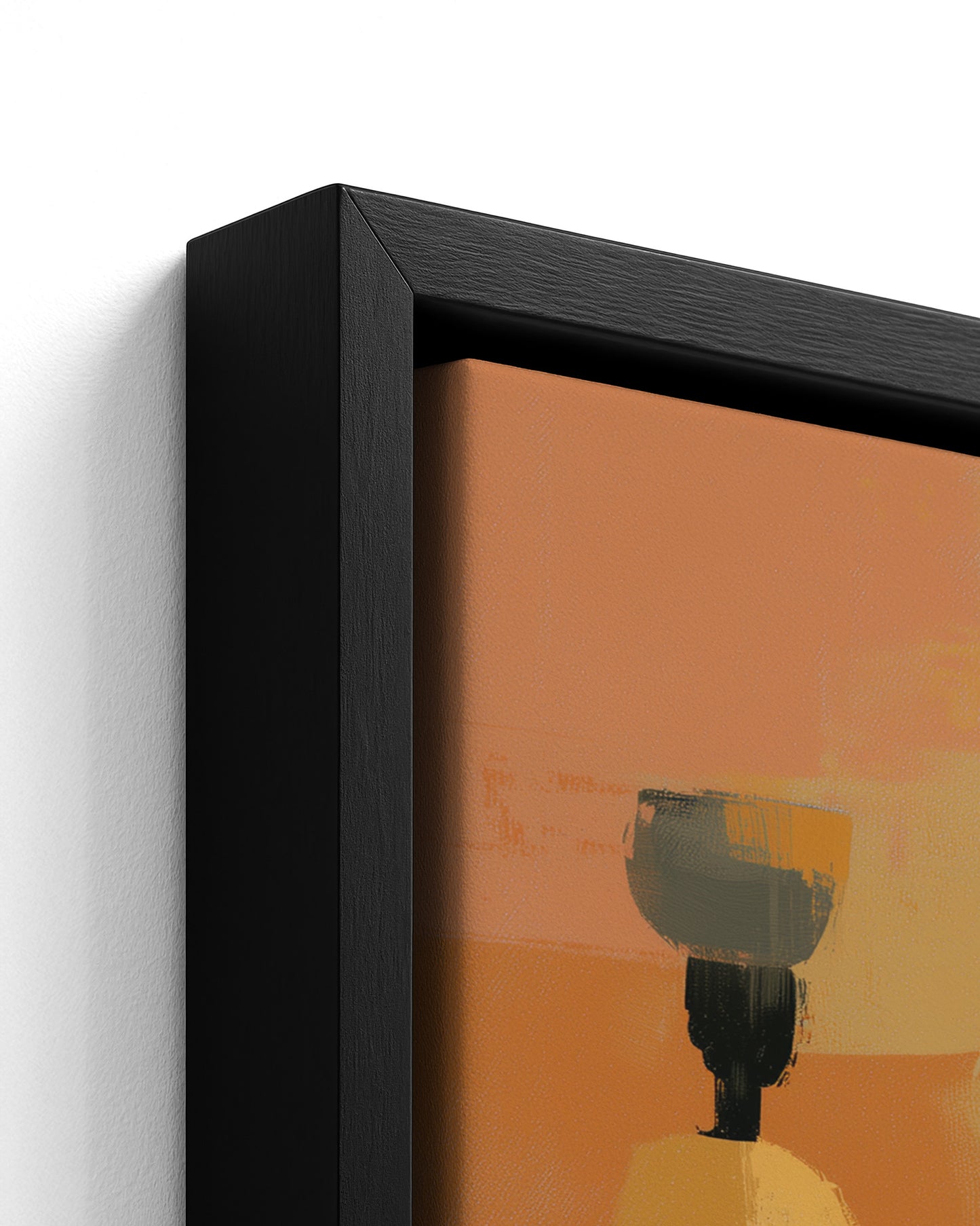 Evening Stream - Black Framed Canvas Detail