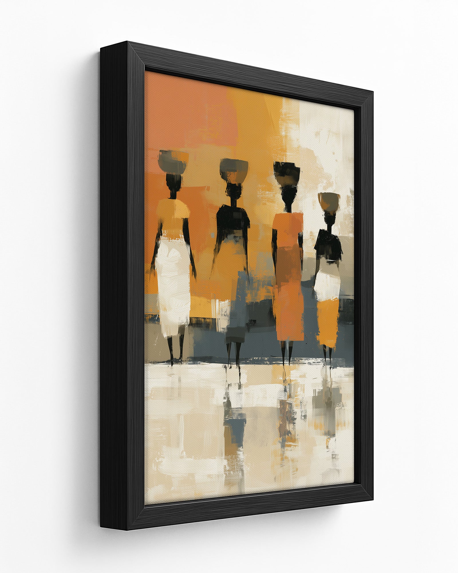 Evening Stream - Dark Wood Framed Canvas