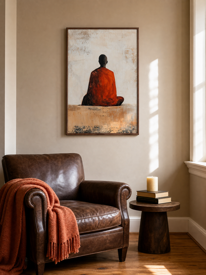 The Calm Within Tradition framed art print styled in a room