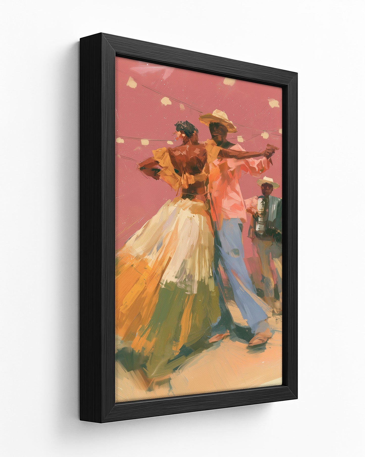 Forró - Dark Wood Framed Canvas