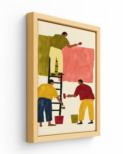 Fresh Paint - Wood Framed Canvas