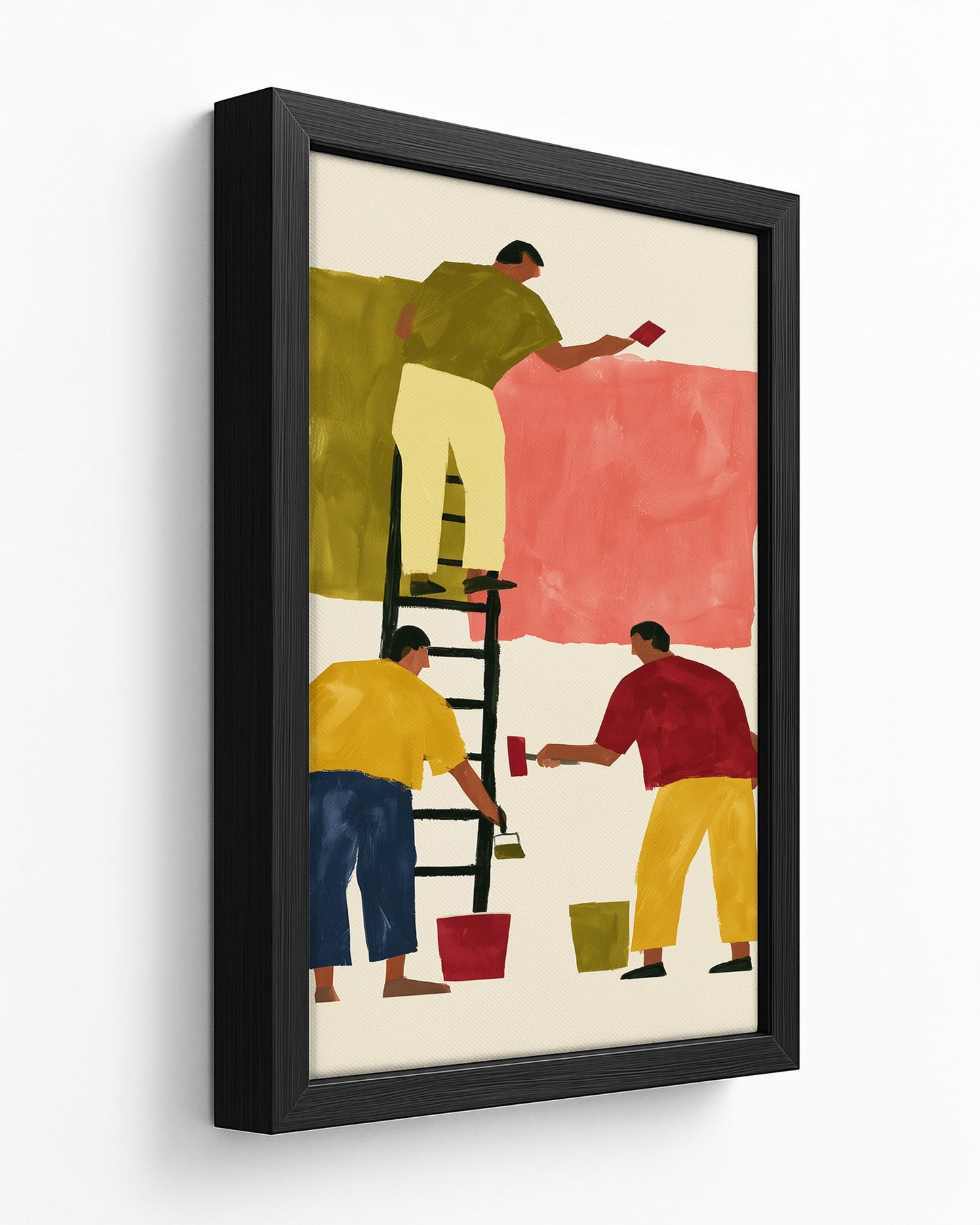 Fresh Paint - Dark Wood Framed Canvas