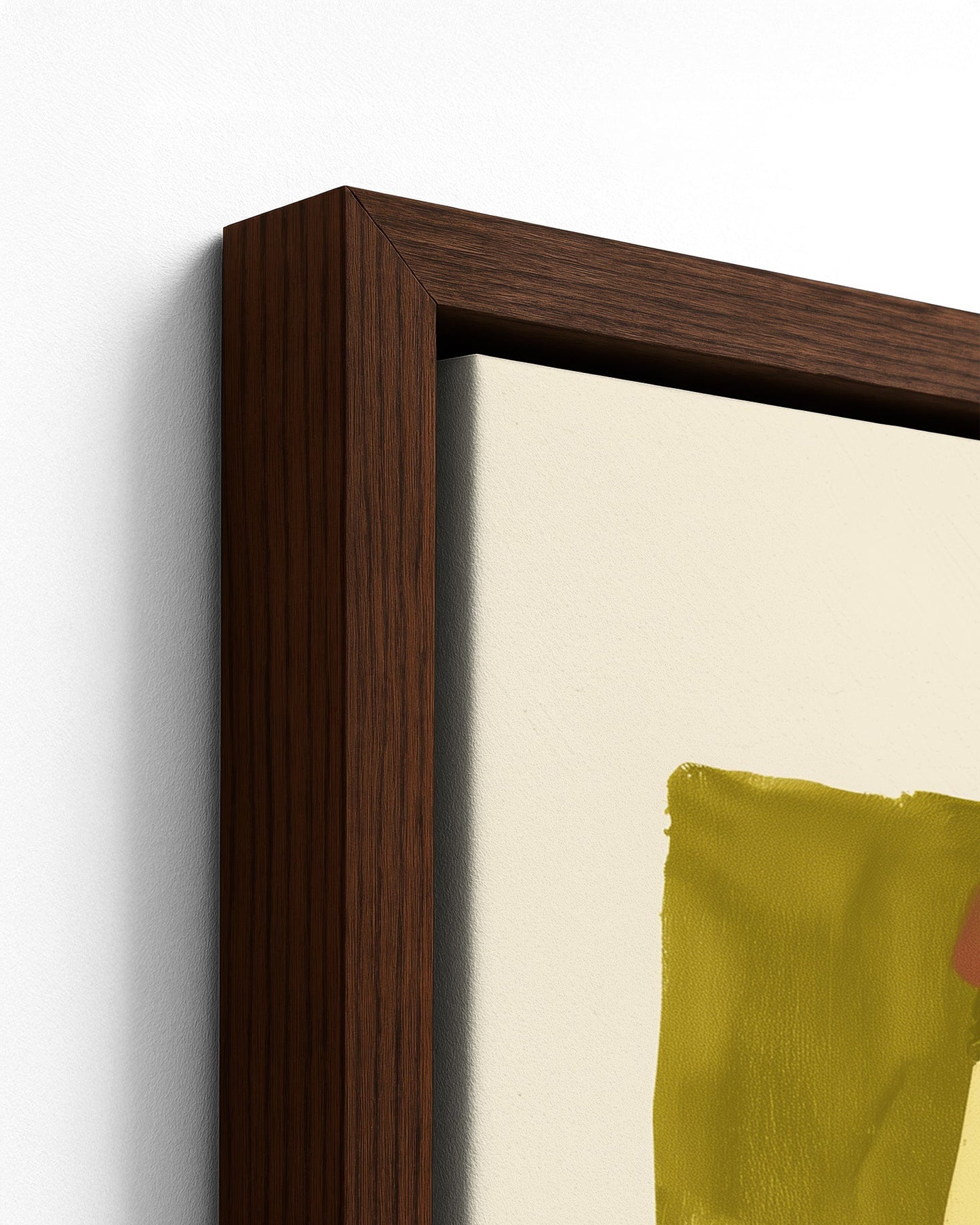 Fresh Paint - Dark Wood Framed Canvas Detail