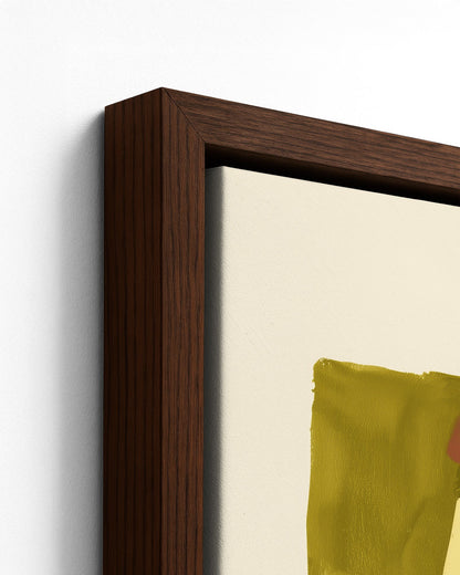 Fresh Paint - Dark Wood Framed Canvas Detail