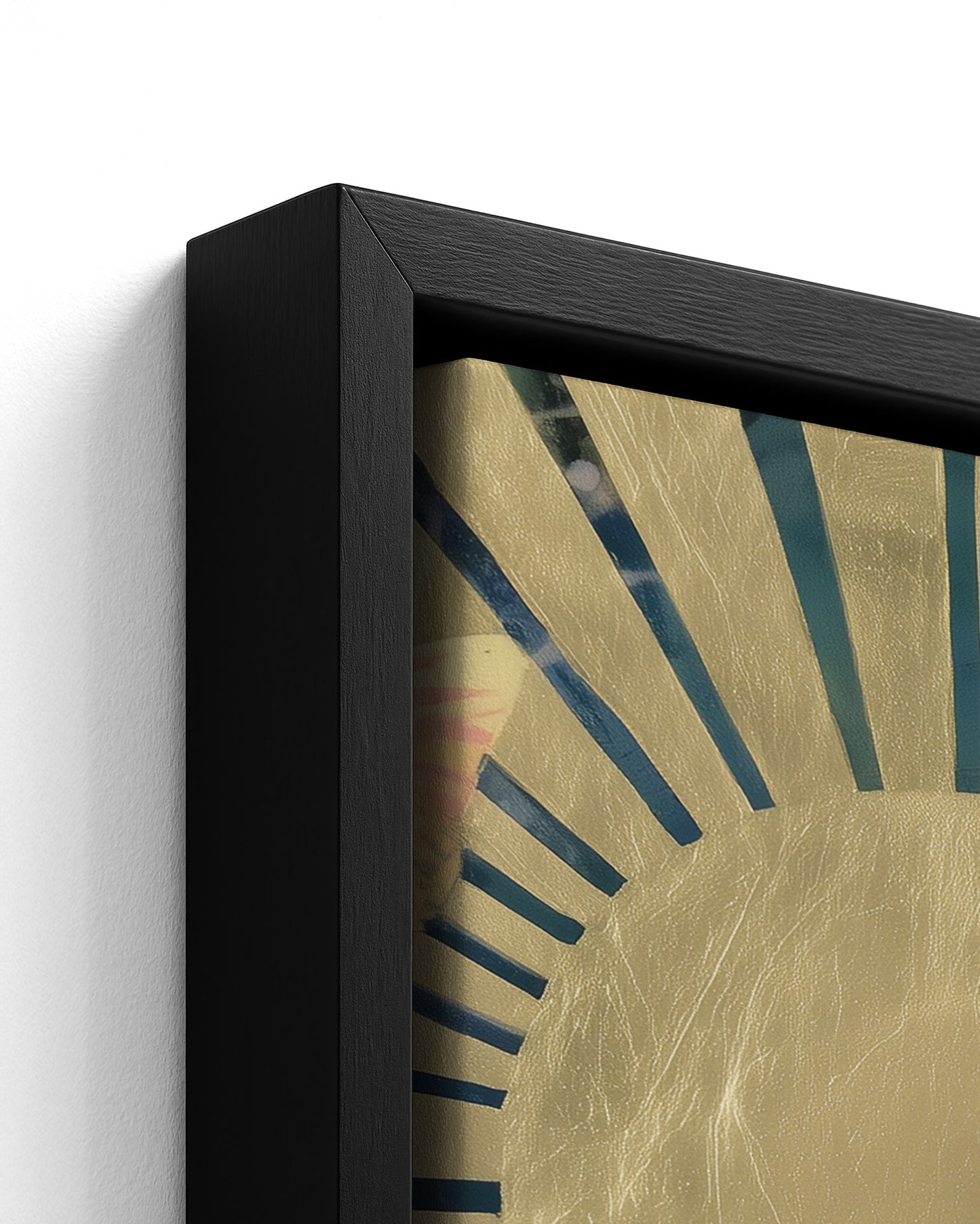Gilded - Black Framed Canvas Detail