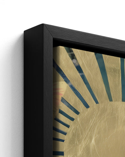 Gilded - Black Framed Canvas Detail