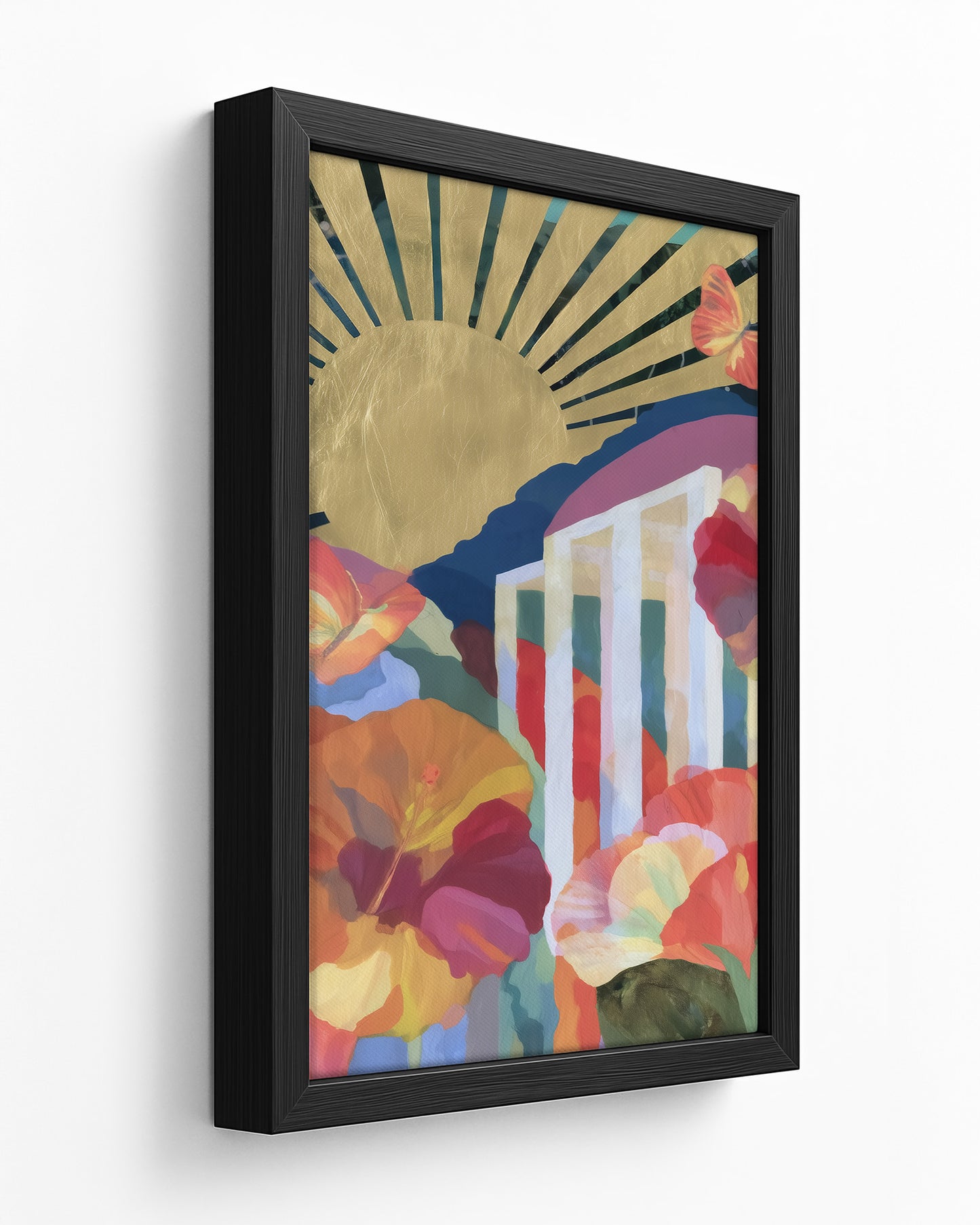Gilded - Dark Wood Framed Canvas