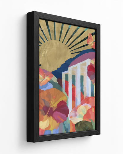 Gilded - Dark Wood Framed Canvas