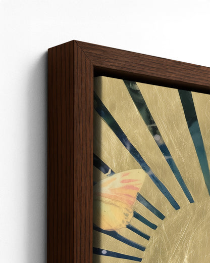 Gilded - Dark Wood Framed Canvas Detail