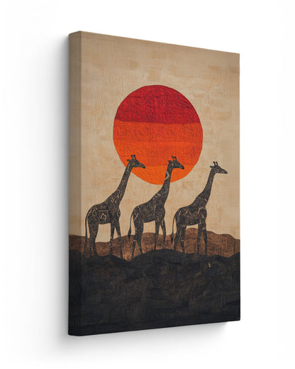 Giraffes at Sunrise