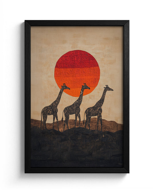 Giraffes at Sunrise