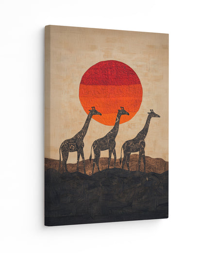Giraffes at Sunrise