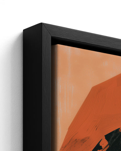 Golden Hoop - Black Framed Canvas Detail