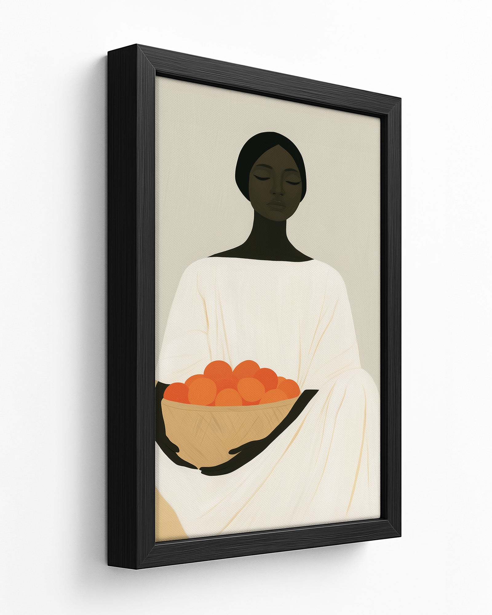 Grace - Dark Wood Framed Canvas