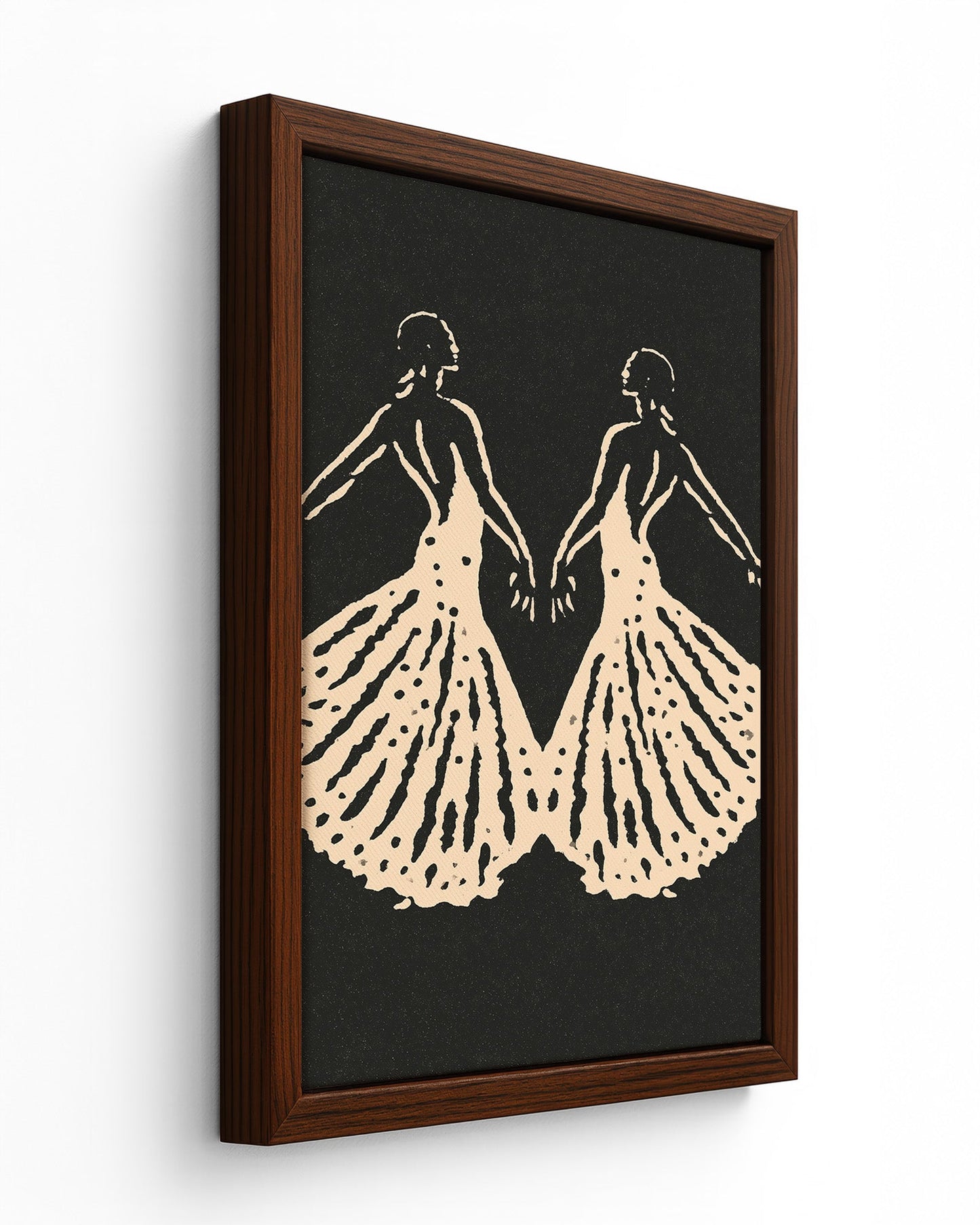 Hand in Hand - Black Framed Canvas