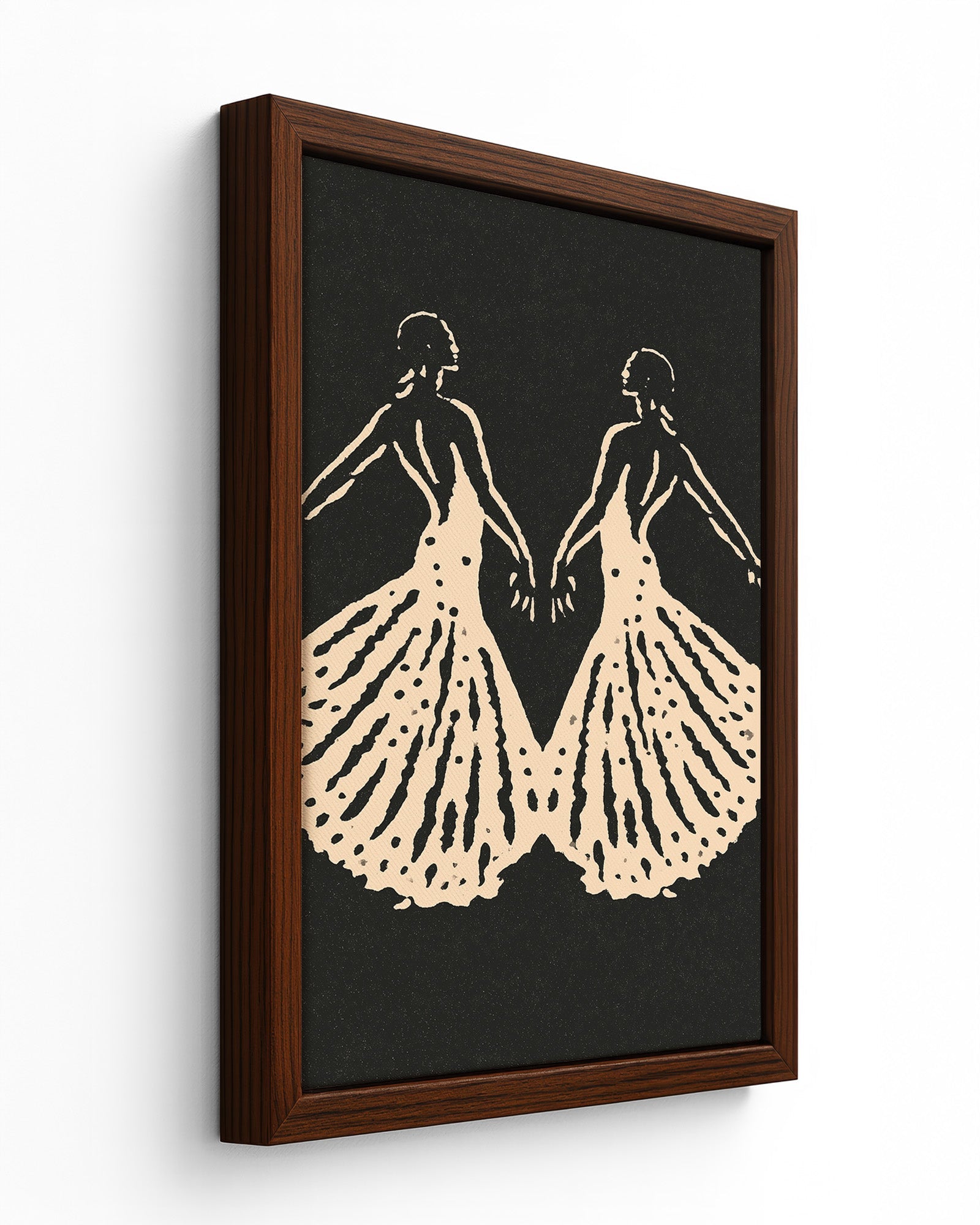 Hand in Hand - Black Framed Canvas