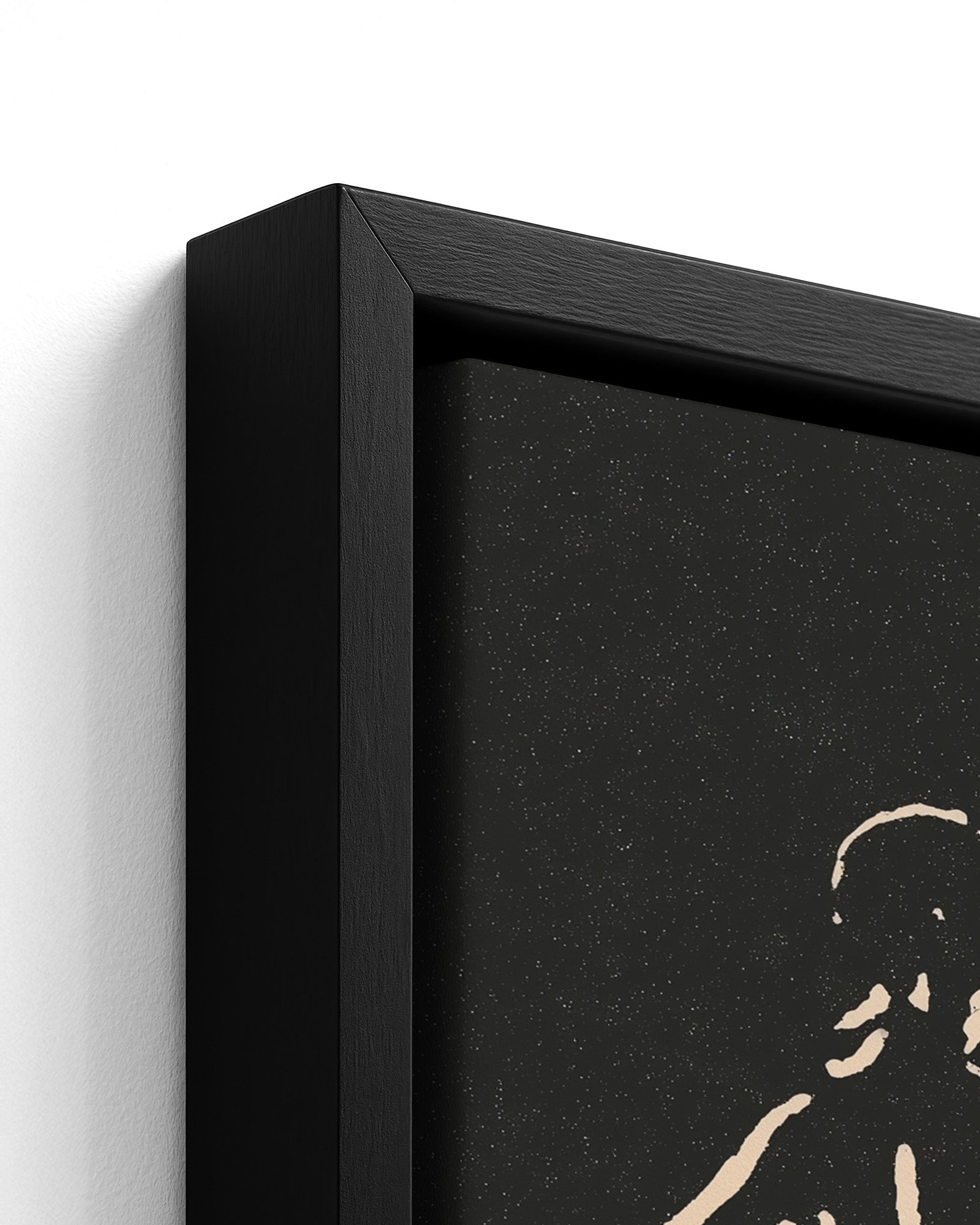 Hand in Hand - Black Framed Canvas Detail